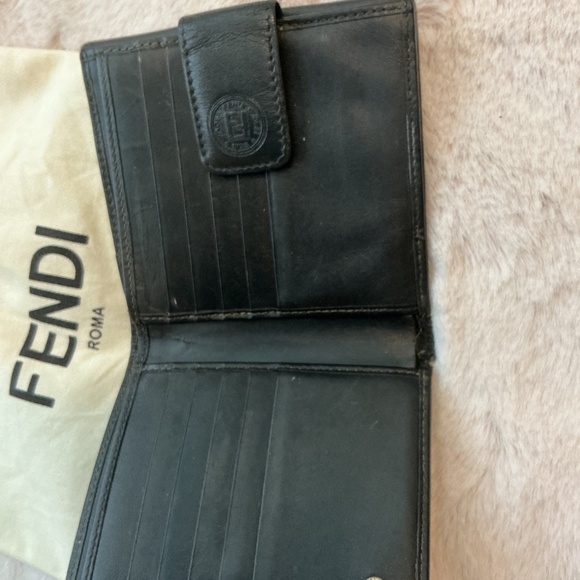 Fendi Pequin Stripe Kiss Compact Wallet - Picture 4 of 5